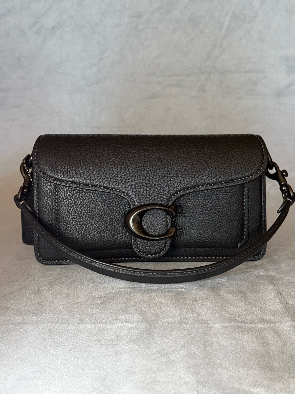COACH Tabby Small Polished Pebbled Leather Shoulder Bag - Picture 1 of 6
